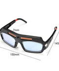 Auto Darkening Welding Goggles Mask Solar Powered Safety Glasses With PC Lens UV Protection Anti Fog Eye Shield, size 150mm