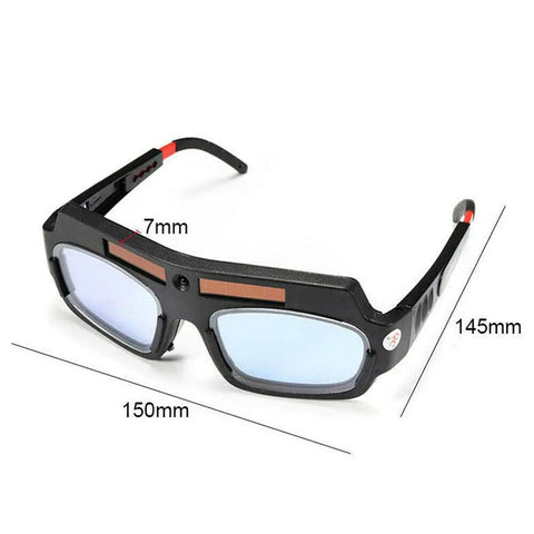 Auto Darkening Welding Goggles Mask Solar Powered Safety Glasses With PC Lens UV Protection Anti Fog Eye Shield, size 150mm