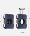 Guillotine Premium Cigar Cutter 23Mm Max Stainless Steel Sharp Double Blade For Clean Fast Cuts Blue Finish Cigar Scissors