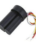 450V 12uF Plus 5uF Dual Start Capacitor for Washing Machines and Electric Pumps CBB60 Round Motor with wires visible