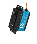 Rock Solid 12Kg Digital Servo With Ballistic Full Metal Casing Plus Pro Grade Carbon Brushed Mechanism for RC cars, showing side profile.