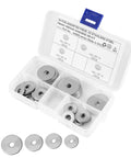 Stainless Steel Flat Washers 40 Pcs Ultrathin Shim Set Penny Style Gasket Kit For Fasteners Prevent Loosening And Spacing Corrosion Resistant Built Tough Hardware in storage box