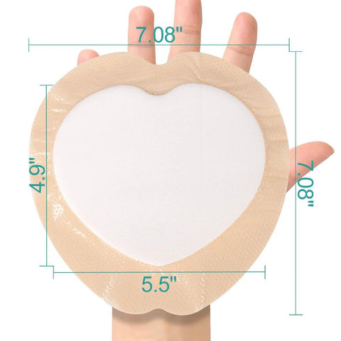 Sacral Wound Dressing Foam Bandage With Silicone Border, Waterproof Absorbent Breathable Bed Sore Pressure Dressing on hand
