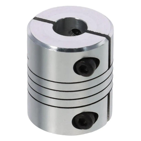 Rock Solid Aluminum Stepper Motor Shaft Coupler Dual Hole Heavy Duty Clamping Link Dead Set Precision Fit For 3D Printers And Cnc Machinery Smooth Vibration Free Setup Built Different, 30x25mm, silver finish, robust design.