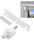 Sliding Door Lock For Patio Doors With Adjustable Ventilation And Button Actuation, Child Safety Lock For Sliding Glass Doors, Pet Safe
