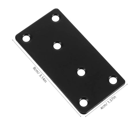 Heavy Duty Iron Shelf Brackets Flat Straight Corner Braces Black Metal For Kitchen Cabinets Storage Support No Wobble
