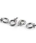 Four-piece view of Six Piece M6 Eyebolt Set With M6x12 Thread Shoulder Lifting Ring Eyebolts 304 Stainless Steel With Nylon Lock Nuts For Machinery