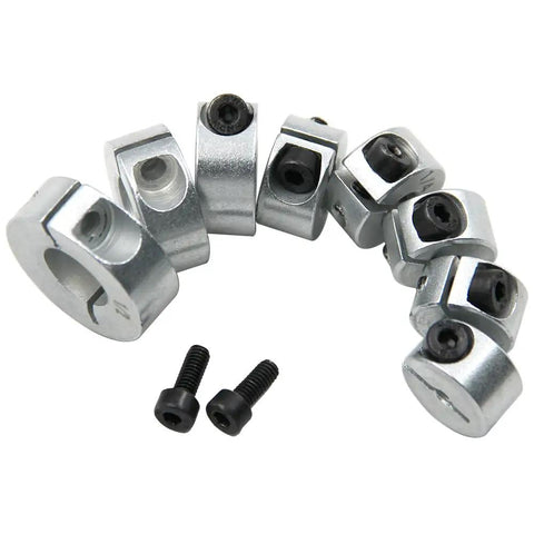 Drill Bit Depth Stop Collar Pro Grade Kit Built Tough With Eight Sizes 1/2, 7/16, 3/8, 5/16, 1/4, 7/32, 3/16, 1/8 Inch in carbon steel