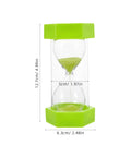 2 Minute Mini Hexagon Sand Timer In Grass Green, Ultra Handy Hourglass Timer For Toothbrushing, Cooking, Studying