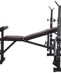 Home Gym Dumbbell Bench Station With Versatile Press Bench, Barbell Rack, And Squat Stand For Core Strength And Full-Body Workouts