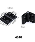 Heavy Duty Ball Bearing Door Hinges For Aluminum Profiles 2020 3030 4040 Black Stainless Steel Construction Quiet Close