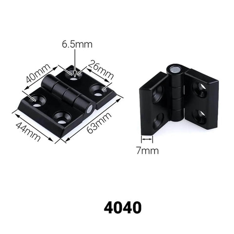 Heavy Duty Ball Bearing Door Hinges For Aluminum Profiles 2020 3030 4040 Black Stainless Steel Construction Quiet Close
