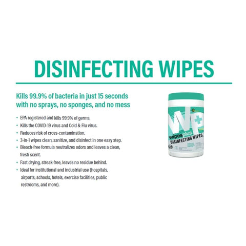 Packaging of Bleach-Free Lemon Scent Disinfecting Surface Wipes Canister, 240 Count, 3-in-1 Cleaner That Kills Ninety Nine Point Nine Percent Germs