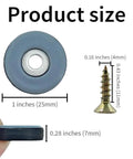 1 inch PTFE Teflon furniture glide and screw size comparison for Heavy Duty Screw On Furniture Glides Built Damn Tough Slide Like Butter.