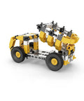 Tipper Truck 3 In 1 STEM Building Kit For Kids 6 Plus Hands On Engineering Fun Learn Mechanics With Three Models Skid Steer Dumper Dope Educational Toy Gift For Boys And Girls - Model of yellow and gray tipper truck.