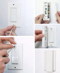 Installing Smart Switch Start Kit With Zigbee Hub, No Wiring Needed, 1 Smart Switch And 1 Hub, 2.4GHz WiFi, plug and play setup