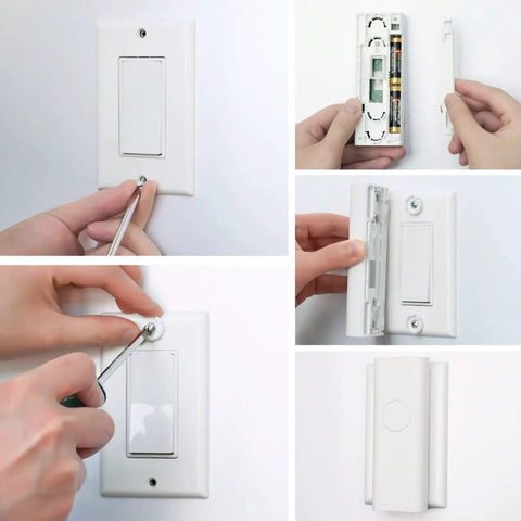 Installing Smart Switch Start Kit With Zigbee Hub, No Wiring Needed, 1 Smart Switch And 1 Hub, 2.4GHz WiFi, plug and play setup