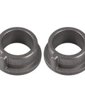 Fresh Stock Cylindrical Flanged Alloy Bushing M146545 M84271 Hella Strong Direct Swap For John Deere And Sabre Lawn Tractors And Utv Front Axle Two Pack, two metallic bushings