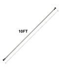 10ft length of 2 Pack Canopy Rail Bars For Pop Up Tents, 10ft Universal Half Wall Support Kit With Connectors shown in image.