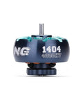 Front view of XING2 1404 FPV Brushless Motor 4600KV for 3S4S Toothpick Racing Drones with 1.5mm shaft, 3 inch prop compatibility.