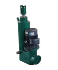 High Speed 48V And 12V Electric Linear Actuator Featuring Smooth Hydraulic Motor Design For Rock Solid Industrial Automation and Hella Precise Motion Control Systems, green metal unit with motor.
