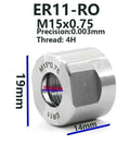 Heavy Duty Er11 Clamping Nut Crafted From Top Grade Steel For Rock Solid Grip And No Sweat Installation On Lathes Or Milling Machines With Precision Threads That Crush Every Job, showing dimensions and threading details.