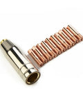 Pro-Grade 0.9mm MIG Welding Nozzles M6 Fit MB-15AK Torch Pack Of 12 Brass Tips With Tube Holder Insert