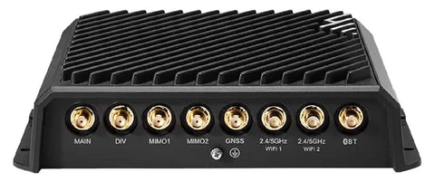 Back view of R1900 Mobile Router With 5G Modem And WiFi 6 For Fast Dual Carrier Connectivity AVL GNSS And Dead Reckoning Ready
