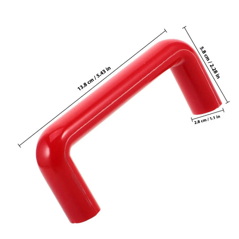 U Shaped Red Bakelite Machine Pull Handle With 120mm Hole Centers For Oven Doors And Control Cabinets Heavy Duty Industrial Grip Built Dead Solid For All Day Workshop Grind