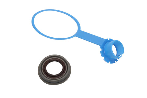 Front Driver Side Wheel Half Shaft Seal Kit With Protector for GM vehicles, showing blue protector and dark seal ring.