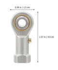 Four Pack PHS6 Rod End Ball Bearings With Female Thread Spherical Plain Bearing Fish Eye Joint built beefy, silver copper joint.