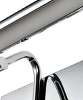 Close-up of 24 Inch Integrated LED Bathroom Wall Light Fixture In Polished Chrome, ETL Certified Vanity Sconce with Up Down Adjustable Light Panel