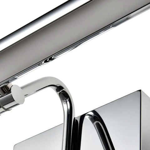 Close-up of 24 Inch Integrated LED Bathroom Wall Light Fixture In Polished Chrome, ETL Certified Vanity Sconce with Up Down Adjustable Light Panel