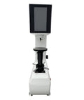 Pro Grade Digital Rockwell Hardness Tester With Smooth Touchscreen And Dead On Measurement Precision For Tough Metal Work, front view with touchscreen.