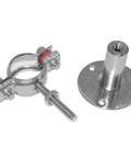 Beduan stainless steel pipe strap clamp set for 19–21 mm pipes with adjustable bolt and mounting flange
