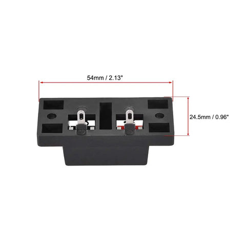 Two Way Spring Speaker Terminal Clip Push Release Connector For Audio Cables, 2 Pins, 2 Positions Strip Block, Red And Black