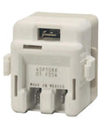 Refrigerator Compressor Overload and Relay Kit for 61005518 AP4009659 PS2004057, white plug-and-play component front view