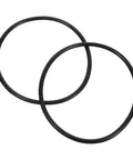 Top Shelf Heavy Duty Rubber Sealing Machine Replacement Belt Two Pack, black synthetic rubber circles for industrial sealing.