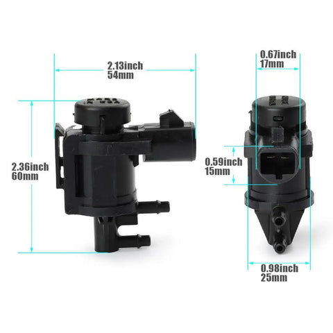 Genuine Hub Lock Vacuum Hose And Solenoid Valve Kit Fits Ford Expedition F150 Lincoln Navigator Mark LT For Heavy Duty Off Road Towing And 4x4 Action Upgrades, black solenoid valve, 60mm x 54mm x 25mm