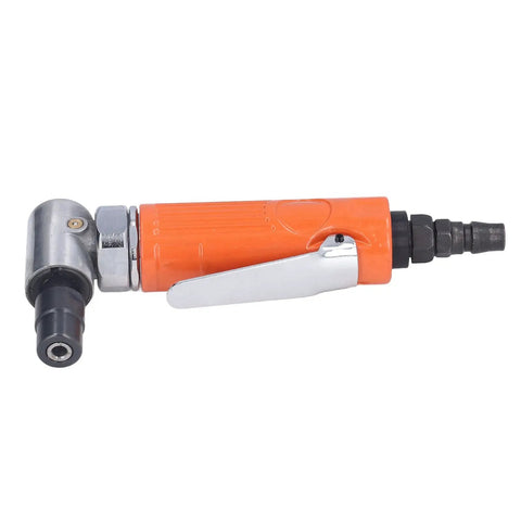 Badass 3/8 Inch Air Angle Die Grinder 20000 RPM Right Angle Pneumatic Power Tool showing orange body and chrome details.