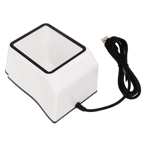 Fast 1D And 2D Barcode Scanner For Quick Mobile Payments And Desktop Use High Speed QR Reader With Accurate Decoding Durable ABS Construction White