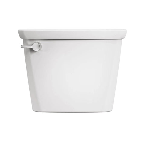 Cadet Pro Toilet Tank Only 1.28 GPF and 4.8 LPF, 12 Inch Rough-In with metal trip lever, front view against white background