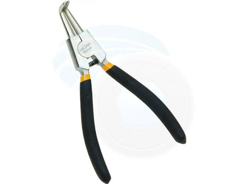 Top Shelf Heavy Duty External Retaining Ring C Clip Removal Pliers Featuring Angled Bent Tips For Tight Spots And Confined Workspaces Crafted From Heat Treated Carbon Steel For Hella Tough Grip And Long Haul Reliability
