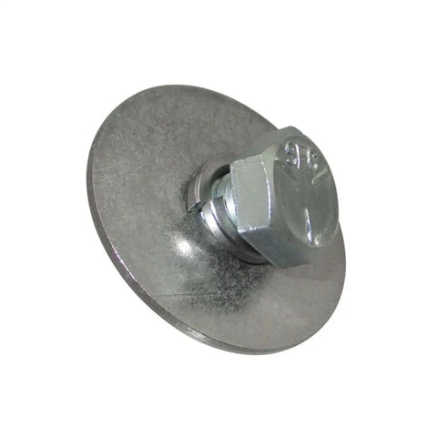 Rig Ready High Strength Clutch Mounting Bolts For Honda Clones Predator 97CC 212CC Fits Tecumseh Briggs Minibike Gokart 3 5Hp To 8Hp 10 Piece Pack Silver close-up view of one silver clutch bolt with flat washer