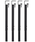 Heavy Duty Adjustable Table Legs With Black F Shaped Clamp Base, set of four, steel construction for DIY desks and dining projects.