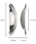 10 Pack 3 Inch Cabinet Cup Pulls In Brushed Nickel For Kitchen Cabinets And Furniture, Satin Nickel Cup Handles, side view dimensions