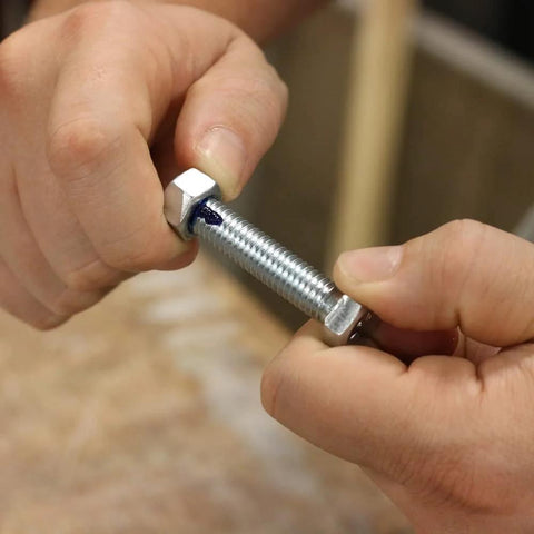 Applying Removable Gel Threadlocker For Metal Fasteners And Bolts, Medium Strength, No Drip Formula, Removable With Hand Tools