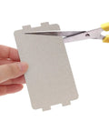 Cutting piece from Six Piece Microwave Oven Mica Sheet Insulation And Waveguide Cover Heat Resistant Crisper Liner Splatter Shield Set