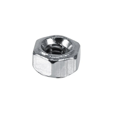 Close-up of a single stainless steel nut from the Small Screw Nut Assortment Kit with sizes M1 to M1.6 for DIY projects and repairs.