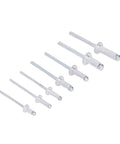 180Pcs Blind Rivet Flange Aluminum Alloy Assortment Kit With Six Size Rivets For Soft Materials, close-up view of assorted rivets